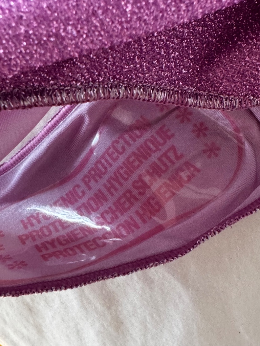 NWT Oseree Lumiere Glitter Purple One-Piece Maillot Swimsuit M - Picture 10 of 13